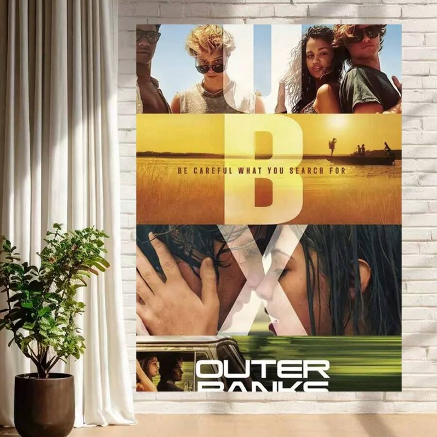 Framed Ou.Ter B.Anks 2020 Canvas Poster, Home & Living Room Decor, Bedroom & Hallway Decoration, Movie Themed Wall Decor - 框架 - 查看 1
