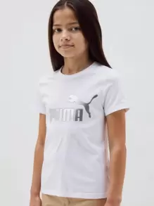 Puma ESS+ Logo Tee G - Puma White - View 2