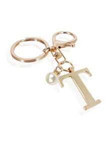 这款高级优雅的金色字母钥匙扣，A-Z 3D字母吊坠，时尚合金材质，饰以珍珠，可作包包、背包、汽车钥匙链，是女士的完美配饰，也是情侣的绝佳礼物。经典简约的钥匙扣，既可作装饰品，也可作包包配饰，适合赠送给朋友、家人、情侣、女友，也是一份重要的礼物和节日纪念品。 - 金色 - 查看 20