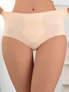 Seamless Butt Lifting Padded Panties For Women, Peach Booty Enhancing Shapewear - Apricot - View 4