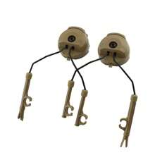 Soporte táctico para auriculares, adaptador de riel ARC para casco Ops Core, compatible con auriculares de cancelación de ruido de la serie Comtac II - desierto - Ver 2