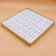 108对女士简约白色水晶塑料耳钉套装 - 白色 - 查看 4