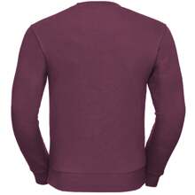 Russell Mens Authentic Sweatshirt (Slimmer Cut) (Burgundy) - Burgundy - View 2