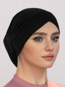 Women Hijab Cap Under Scarf Cap Ready Solid Color Undercap With Ear Hole Hijab Capswomen Scarf Accessories Bandanas Cap Under Caps For Hijabs Daily Under Cap - A - View 14