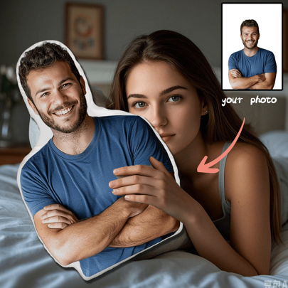 Customized Human-Shaped Pillows, Customized Pet Pillows, Unique And Fun Pillows, Christmas Gifts, Gifts For Dad/Mom/Family/Her/Him/Girlfriend/Boyfriend/Pets, Couple's Birthday Gifts, Wedding Gifts