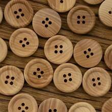 20pcs Wood Buttons Natural Color Camellia Wood Grain Wooden Buttons Buttons For Sewing Accessories Clothes 4 Holes Button. (Size: 1.5cm/0.59inch, 2.0cm/0.79, 2.5cm/0.98inch)