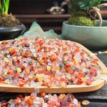 0.11/0.55/1.1lb Boho Style Mixed Natural Agate Crushed Stones - Assorted Asymmetrical Shapes Faux Gemstones For Garden Decor, Aquarium Accessories And Planter Decorating - Bulk Tumbled Crystals For Indoor & Outdoor Decor - MU - View 1