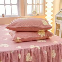 2 Pieces Printing Pillowcase Sweet Pillowcase Machine Washable Pillowcase