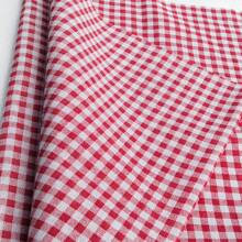 1pc Red & White Plaid Gingham Fabric With Floral Print, Countryside Style, Photography Backdrop, DIY Craft, Gift Wrapping, Tablecloth, Curtain, Sofa Upholstery - Multicolor - View 4