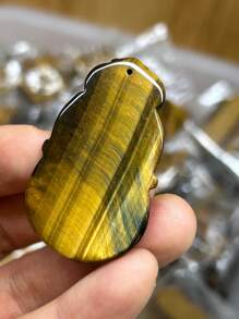 1pic Natural Tiger Eye Calabash Crystal Pendant,Birthday Gifts, New Year's Gifts, Christmas Gifts, Valentine's Day Gifts
