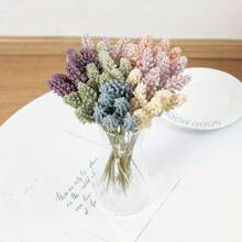 6pcs/Set Artificial Lavender Floral Bouquet, Wedding Bridal, Valentine's Day, Birthday Party, Autumn Decor, Fake Flowers, Vase Filler, Home Decor, New Year, Outdoor Garden, Wedding Wreath, Living Room DIY Supplies Gifts Graduation