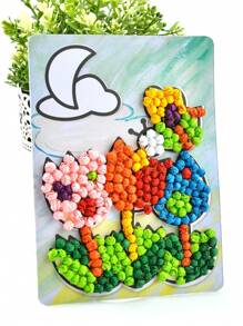 Set de manualidades DIY, pegatinas de arte botánico, pegatinas de mosaico autoadhesivas, manualidades sencillas, juguetes para niños, manualidades de papel.