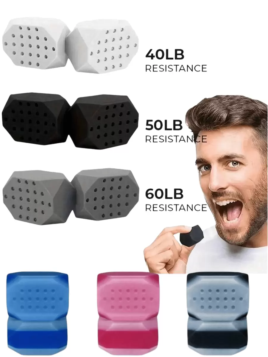 2pcs/3pcs/6pcs Jawline Exerciser, Fitness Face Muscle Trainer, Silicone Chewing Jaw Exerciser,Beauty,Skin Care Products,Spa,Self Care,Skin Care Tools,Face Care,Esthetician Supplies,Massage,Face Massage Tool,Face Roller