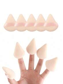 12pcs Triangle Flocked Double-Sided Makeup Sponges, Soft & Fluffy Texture, Suitable For Powder Application, Face & Body Makeup Blender Tools Set - Multicolor - View 5