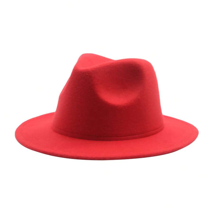 Kid Fedora Hat Solid Color Children Jazz Hats Classic Wide Brim Panama Dress Hat For Boys Girls Clothes Accessories