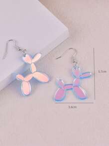 1 Pair Cute AB Color Puppy Animal Design Women's Earrings, Party Jewelry Decoration