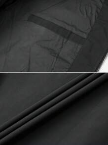 KEFITEVD Men's Spring/Spring/Winter Casual Jacket Polyester Fabric Soft, Lightweight And Comfortable Lapel Collar Windproof And Waterproof Multi-Function Pockets Open Flap Open Flap Outdoor Baseball Climbing Hiking Fishing Camping Daily Work Jacket - 黑色 - 查看 7