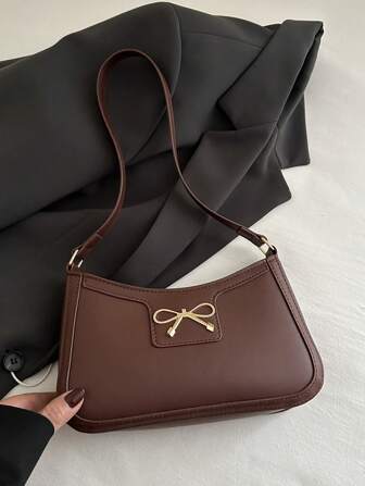  Modische und einfache einfarbige Schleifenverzierung Umhängetasche, geeignet für Einkaufen, Geldbörsen, Einkaufen, junge Frauen, Studenten, Neuankömmlinge und Büroarbeiter. Sie sind sehr geeignet für Büros, Universitäten, Arbeit,, Pendeln, Outdoor-Aktivitäten, Reisen und Ausflüge