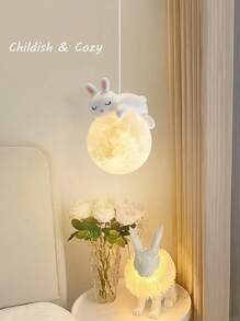 LED Cute Animal Children's Room Chandelier, G9 Light Source, 1.5m Adjustable Pendant Rope, Suitable For Children's Room, Bedroom, Corridor Decorative Lighting, Warm Atmosphere Light