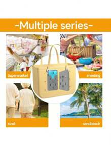 1pc,Multi Color Phone Case Wallet Holder Insert Accessory Compatible With Bogg Bags, Soft Rubber Accessories,For Bogg BagDecorative Charm Inserts For Storage Phone Case Key Lipstick Sunglass Wallet Phone ,EVA Cave Bag Storage Bag, Beach Bag Storage Bag, Swimming Beach Bag Storage Bag, Soft, Waterproof, Wear-Resistant, Easy To Clean, Reusable