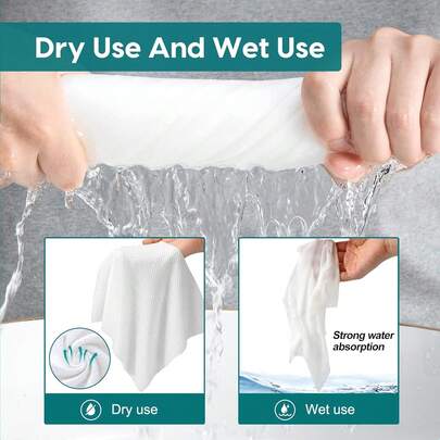 500/400/300/200/100 Sheets Disposable Facial Tissues, Extra Thick & Soft, 100% Cotton, Dry & Wet Use, Suitable For Home, Bathroom Decor, Back To School, Beauty Salon/Home Bathroom