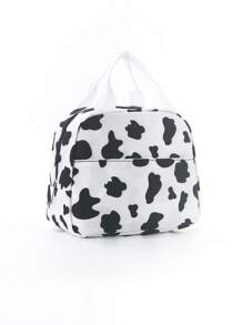 1pc Cute Solid Color Large Capacity Multifunctional Corduroy Portable Children's Lunch Bag Lunch Box Bag Storage Bag Handheld Insulated Lunch Bag Suitable For Girls Boys School Carrying Lunch Outdoor Travel Picnic Storage Insulation Use