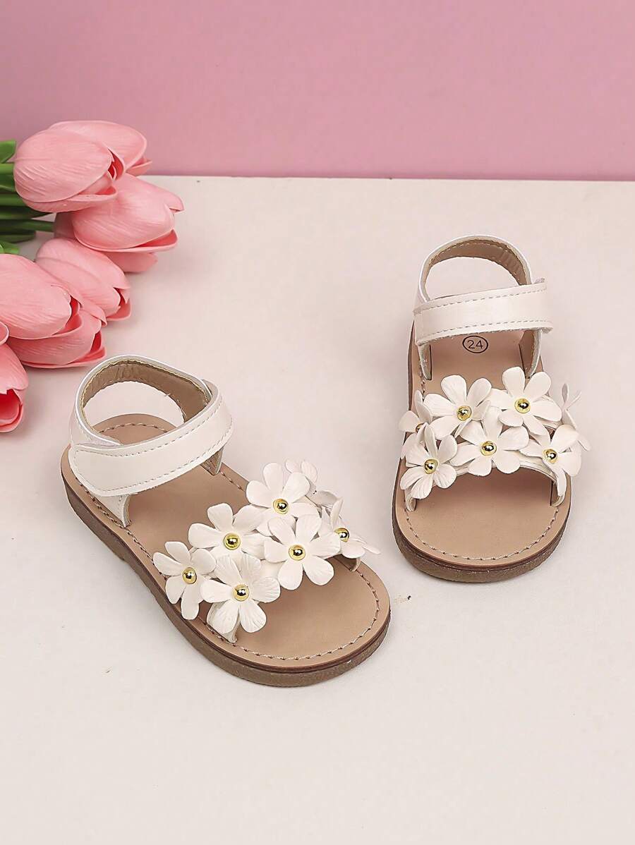 女童碎花凉鞋，中/小码儿童夏季新款软底优雅公主风甜美淑女时尚鞋