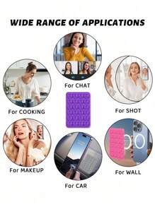 24 piezas de ventosas de silicona adhesivas por un solo lado, ventosas de teléfono multifuncionales con respaldo autoadhesivo, que se pueden adherir a la pared, el escritorio, el vidrio, la pared del baño, ventosas de silicona versátiles compatibles con , teléfonos Android, regalo para cumpleaños, familia, amigos, soporte de teléfono, accesorios de teléfono