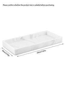 2pcs Marble Bathroom Tray Set, Silicone Material, White Marble Texture, Suitable For Bathroom, Bathtub, Kitchen Sink And Bathroom Silicone Tray - Multicolor - View 17
