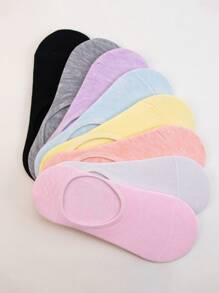 5/10/12/16 Pairs Women's Solid Color Comfortable Simple Dot Non-Slip Casual Boat Socks, Suitable For Home, Commuting, Leisure, Vacation, Holiday Gifts - Multicolor - View 1