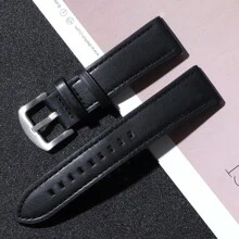 优质皮革表带 通用 20 毫米 22 毫米 透气运动表带 适合男女 舒适替换腕带 耐用表带 - 錶帶 - 查看 15