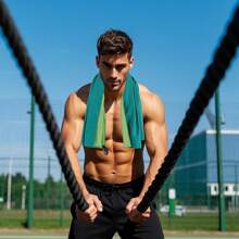 1 pezzo Asciugamano da viaggio e sport in microfibra, compatto, leggero, altamente assorbente, adatto per escursioni, yoga, allenamento, backpacking, palestra