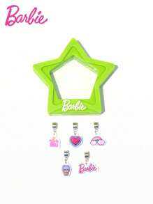 Barbie 1Set Barbie Officially Licensed DIY Beaded Bracelet Set Of Delicate Ornaments Handmade Materials Diamond Beaded Adjustable Chain Bag Pendant Party Cosplay Dress Up Jewellery Decorations Birthday Christmas Gift