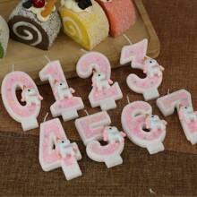 1pc Upgraded Unicorn Series Candles With Hard Box, Birthday Cake Decoration Party Atmosphere Candles, Romantic Party Supplies, Birthday Candles, Singleness Party, Coming Of Age, Birthday Party Cake Decorations, Baking Decoration Creative Number Birthday Candles Cake Birthday Decoration Handmade DIY Applicable To Birthday Party, Graduation Party, Wedding Party, Father's Day, Mother's Day, Unicorn Party, Various Party Cake Decoration Candles - Multicolor - View 4