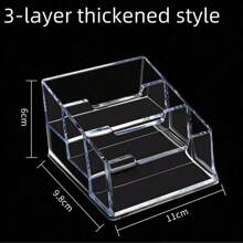 Acrylic 1/2/3 Layer Business Card Holder, Transparent Desktop Card Storage/Document, Durable And Transparent, Suitable For Office Desk Storage, Restaurant Desktop Card Storage Box, Desktop Tissue Storage Box, Hotel Desktop Storage Box, Suitable For Office, Restaurant, Hotel