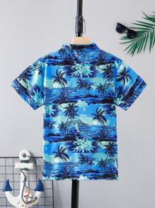 Cămașă hawaiană Aloha, cu mânecă scurtă, ocazională, respirabilă, de vară