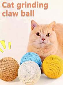 1pc Large Cat Lover And Cat Mom Love Scratching Ball [Interactive Sound-Making Cat Lover And Cat Mom Love Toy] Cat Lover And Cat Mom Love Scratching Ball Toy Cat Lover And Cat Mom Love Teasers Wear-Resistant And Bite-Resistant Cat/Dog Lover Gift And Dog/Cat Mom Love Pet Companion Relief Play For Cat Lover And Cat Mom Love - Multicolor - View 2