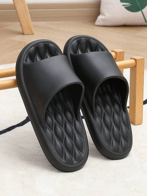 Plus Size 48-49 Men's Summer Cashew Flower Print Slippers,Soft Bottom EVA Bathroom Non-Slip Outdoor Graffiti Pattern Beach Sandals, Slip On For Holiday
