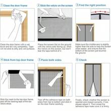 Magnetic Fly Screen Balcony Door, Stronger Magnets, Fly Screen Doors, No Drilling, Insect Protection Balcony Door, For Balcony Door/Patio Door, Black - màu đen - Xem 2