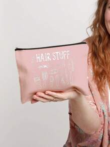 [Organizador de pelo versátil y elegante de lienzo] Organizador esencial: estampado de accesorios para el cabello, organizador de accesorios para el cabello de lienzo elegante con estampado de moda, perfecto para lazos para el cabello, pinzas, diademas, bolso versátil para cosméticos - perfecto para viajes y regalos para damas de honor. Un bolso adecuado para almacenar artículos personales, accesorios para el cabello, bandas de goma, muy adecuado para regalar a tu mejor amiga, hermana, un artículo ideal para graduación, regalos de cumpleaños.