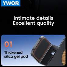 YWOR 1pc YWOR 15W Fast Wireless Car Charger Mount, Auto-Clamping Dashboard & Air Vent Phone Holder, ABS Material, Compatible With Auto Vehicles, Compatible With Iphone, Pixel - Non-Waterproof