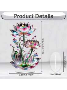一套 2D 平面亚克力优雅水晶莲花装饰，多功能节日装饰，适用于家庭和办公室、房间装饰、卧室装饰 - 多顏色 - 查看 13