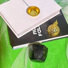 Gold Vintage Hexagonal Dot Incense Burner Small Decor Item Gifts Birthday Graduation - Black - View 2