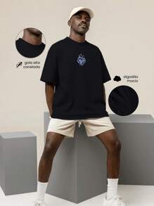 Unisex Oversized Gospel T-Shirt 100% Cotton – Christian Print | Faith, God, Jesus, Bible Verses | Evangelical Fashion, Christian Streetwear, Praise And Worship | Clothing For Services And Events | Perfect Gift For Christians - 黑色 - 查看 4