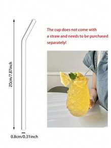 1pc Creative Fashionable Pineapple Shaped Cocktail Cup, Juice Cup, Transparent Cup, Champagne Cup, Water Cup, Milk Tea Cup, Teapot, Bar, Club, Restaurant, Party, Back To School Supplies