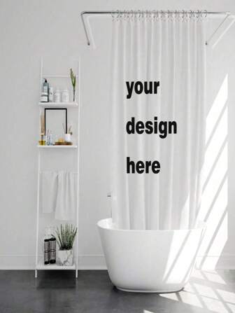 1pc Customized Flannel Shower Curtain, Personalized Image, Super Thick & Soft, Suitable For All Seasons, Great Gift For Family & Friends, Essential For Mother's Day And Father's Day Home Bathroom Decor Fall Decor Bathroom Accessories Back To School