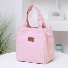 1 pieza Bolsa de almuerzo portátil y ligera, conveniente para guardar el almuerzo en la escuela, oficina, picnics, con asa para llevar