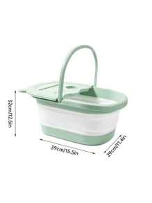 1 pieza Bañera de masaje plegable para pies, minimalista para adultos en dormitorio con asa, cubo para remojar los pies con tapa, bañera profunda para pies, palangana para lavar los pies, decoración de otoño para el baño del hogar