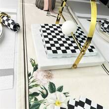 20pcs Black & White Checkered Disposable Napkins - 33.02x33.02 Cm, Perfect For Weddings, Parties, And Holiday Celebrations,Universal Holiday General Fit ,Checkered Flag Napkins Race Car Birthday Party Supplies Disposable Racing Party Napkins