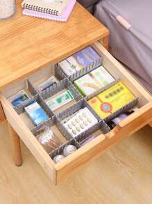 1pc Cabinet Drawer Office Storage Organizer Divider Board, Freely Combinable Plastic Partition - Multicolor - View 2